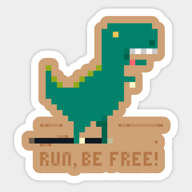 Offline Dino - colour Sticker by HtCRU